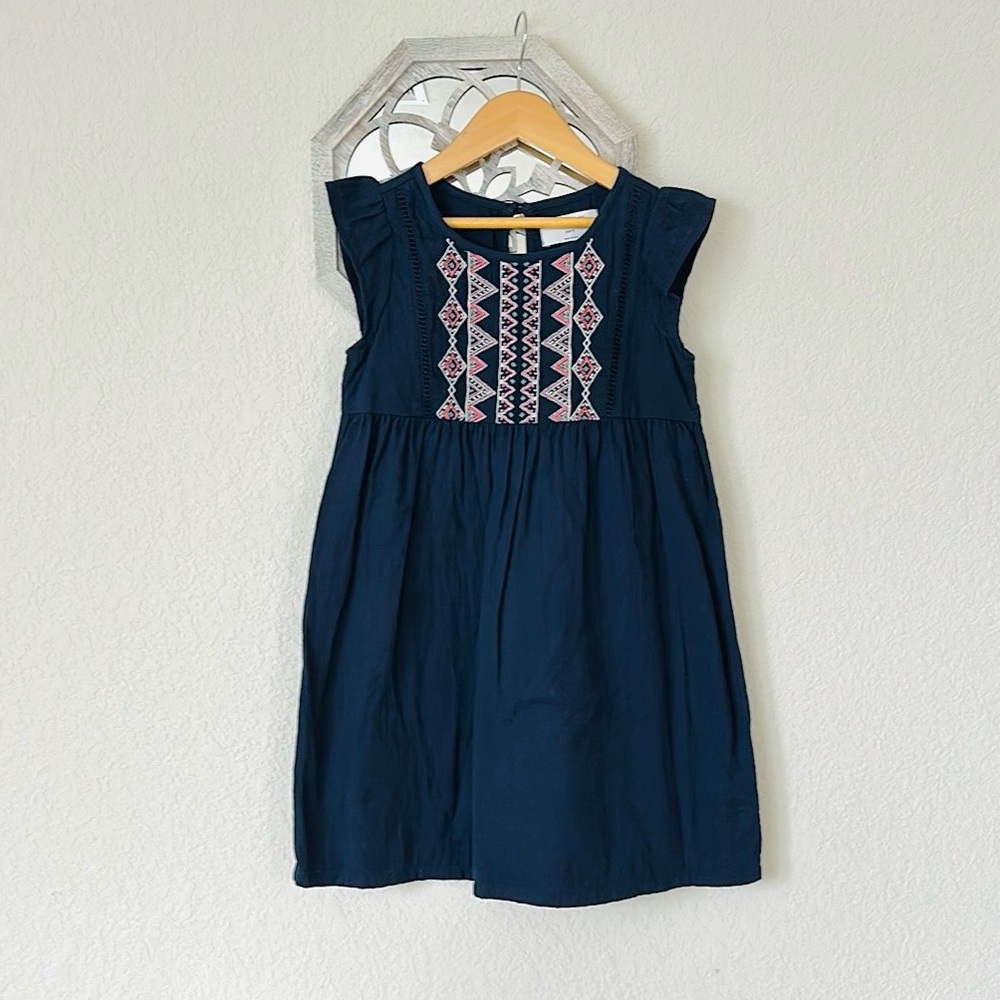 Old Navy • Navy Embroidered Dress